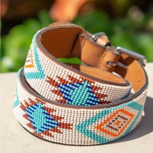 Sambboho AZTEC BEADED DOG COLLAR 14-16
